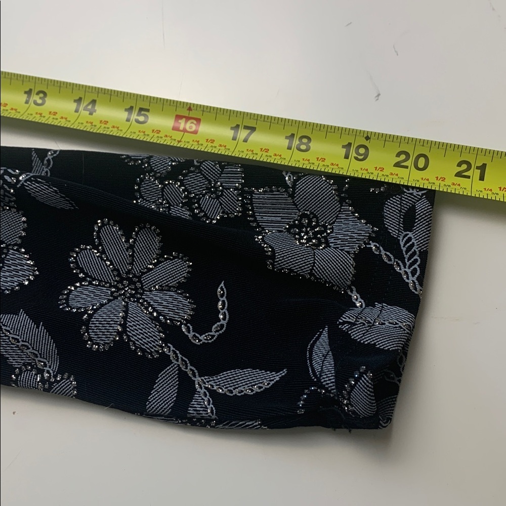 Black w Blue Grey Embellishments and Sparkles Long Sleeve Formal Jacket - Picture 13 of 14